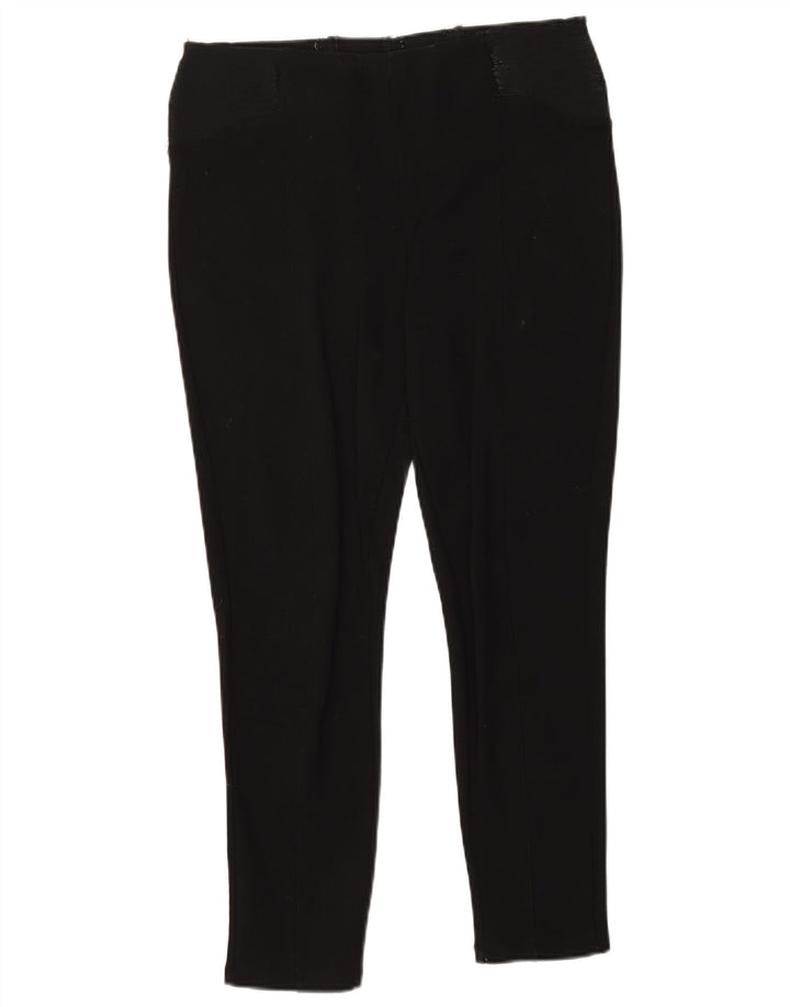 Zara Damen Crop Leggings UK 16 Large Schwarz