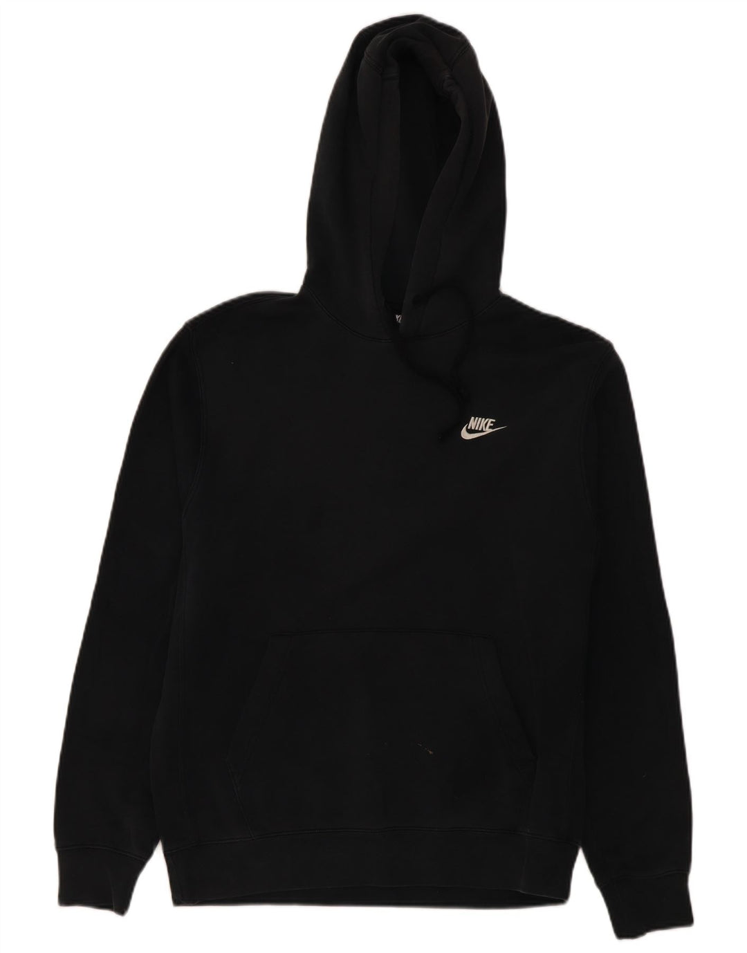NIKE Mens Tall Hoodie Jumper Medium Black Cotton