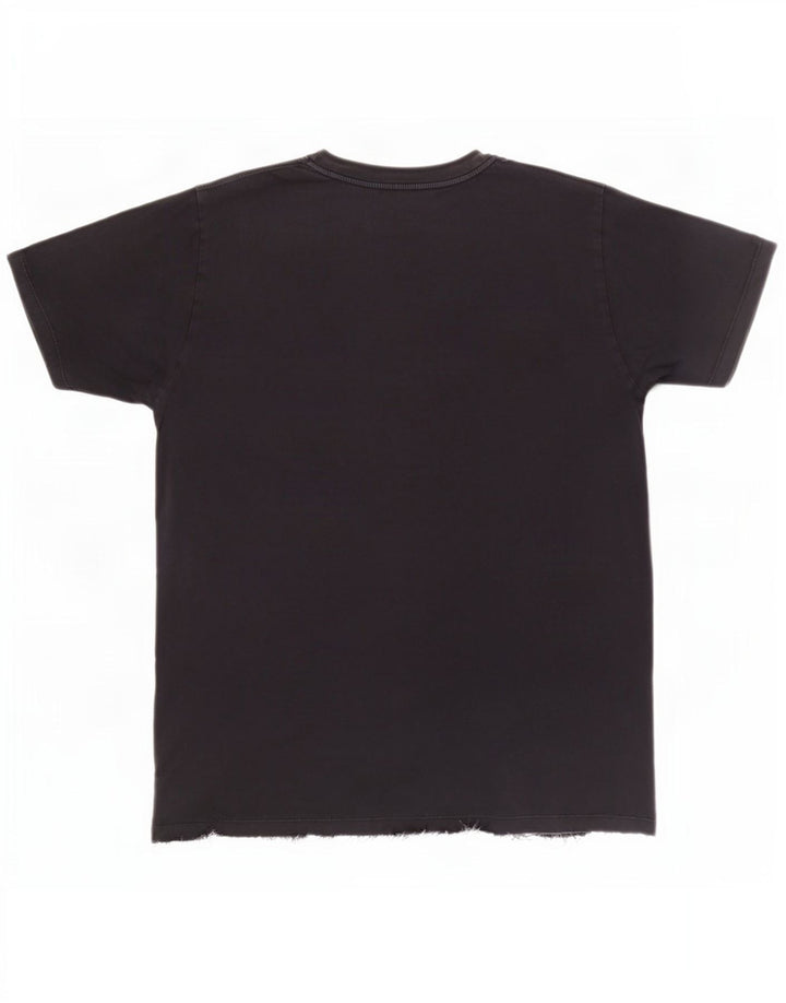 Replay Herren-T-Shirt mit Grafik, Größe L, aus schwarzer Baumwolle
