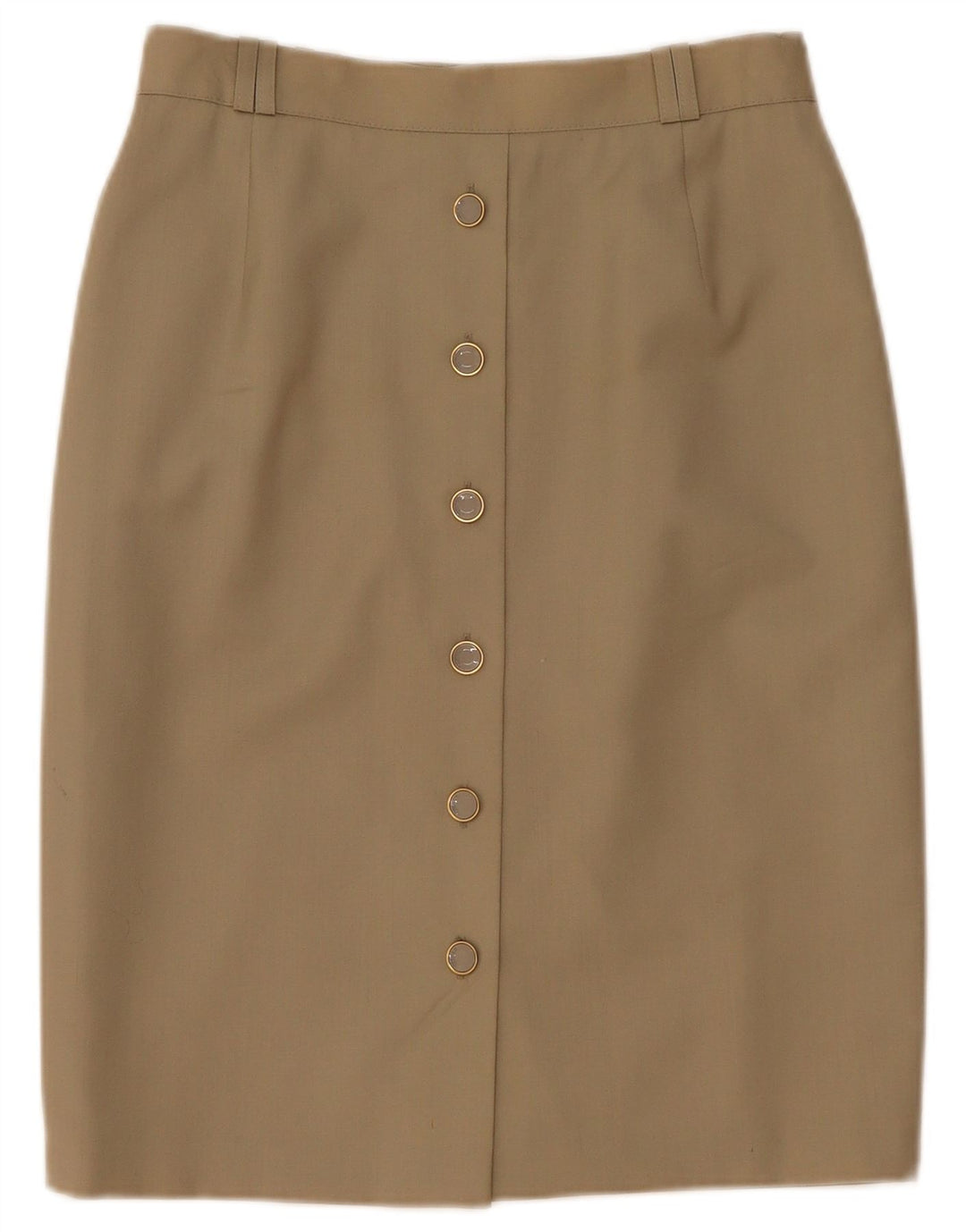 Bianca Damen Gerader Rock EU 40 Mittel W28 Beige Schurwolle