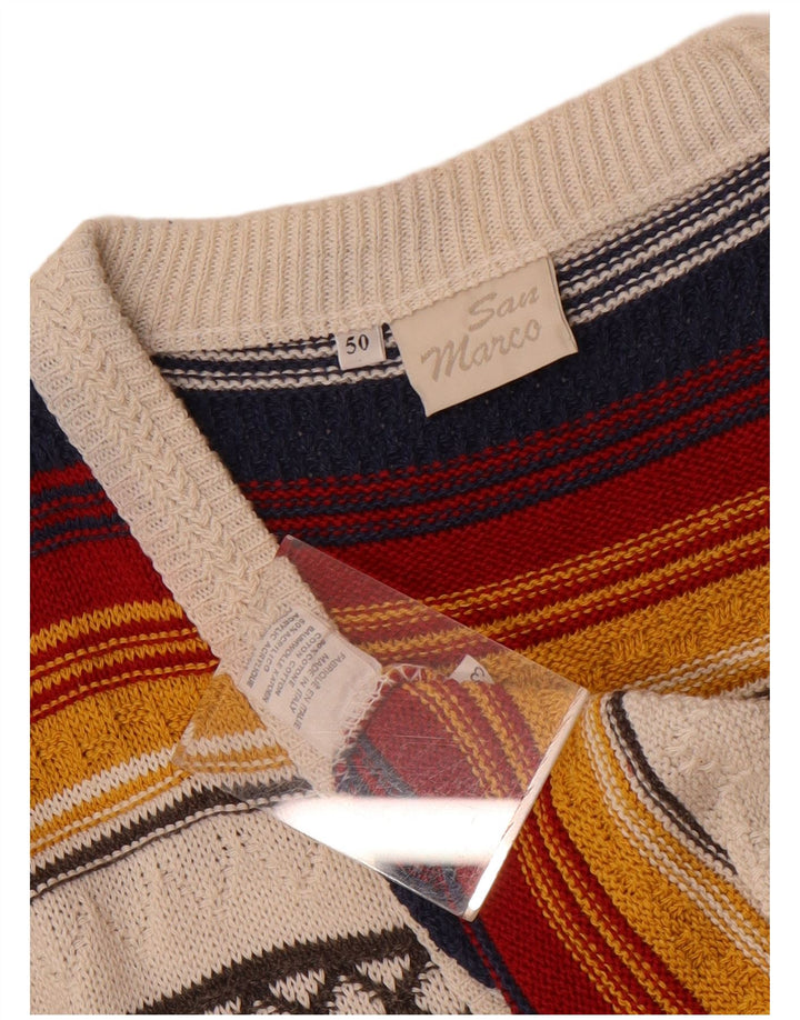 San Marco Herren-Strickjacke IT 50 Medium Mehrfarbig gestreift