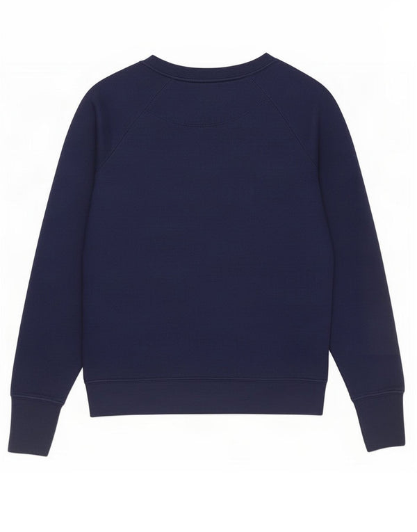 Champion Womens Graphic Oversized Sweatshirt Pullover UK 6 XS Marineblau