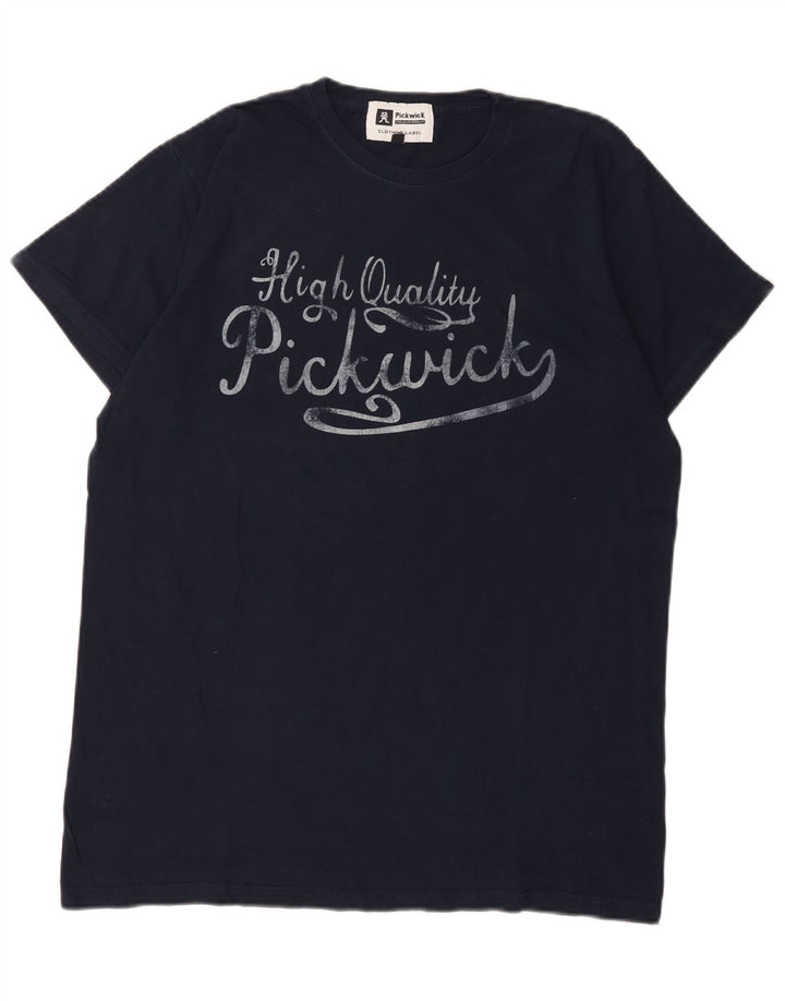 Pickwick Herren-T-Shirt mit Grafik, Größe L, Marineblau