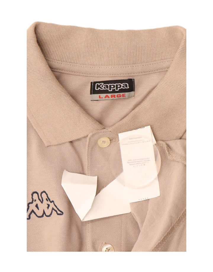 Kappa Herren Poloshirt Large Beige Baumwolle