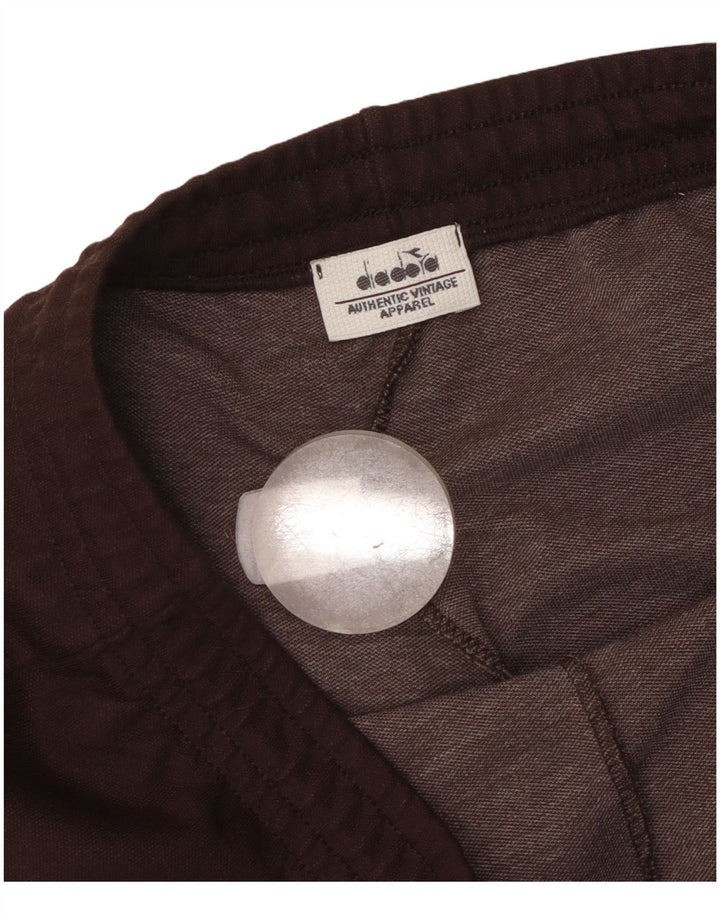 Diadora Herren-Trainingshose aus mittelbraunem Polyester