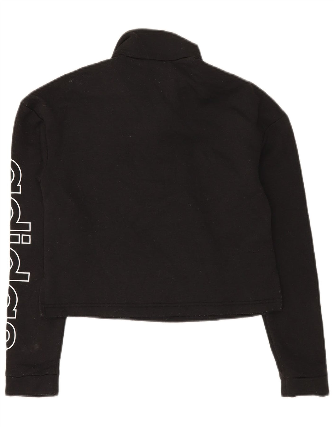 Adidas Damen Crop Graphic Crop Sweatshirt Pullover UK 4/6 XS Schwarz Polyester