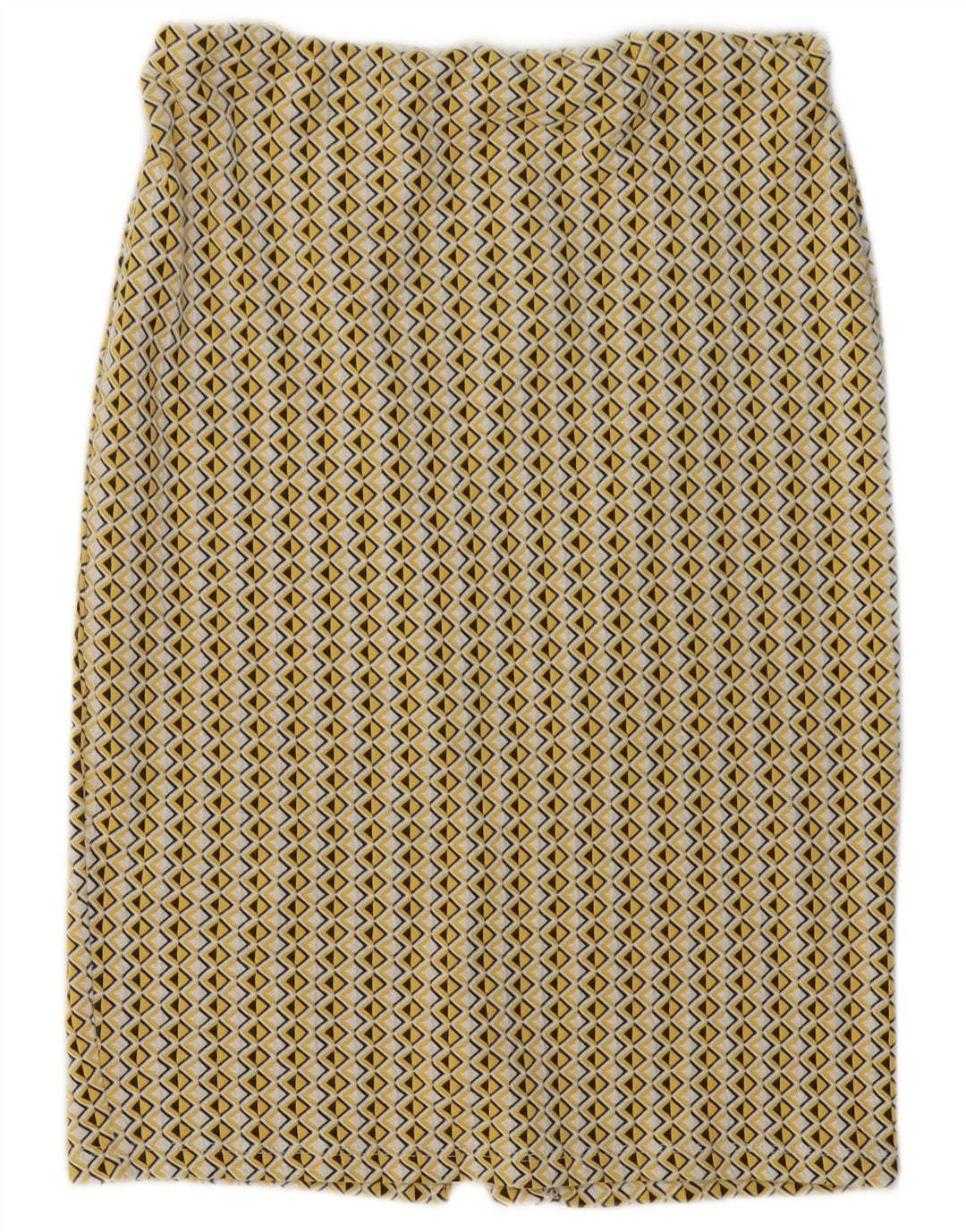 Zara Damen-Bleistiftrock, groß, W30, gelb, geometrisch