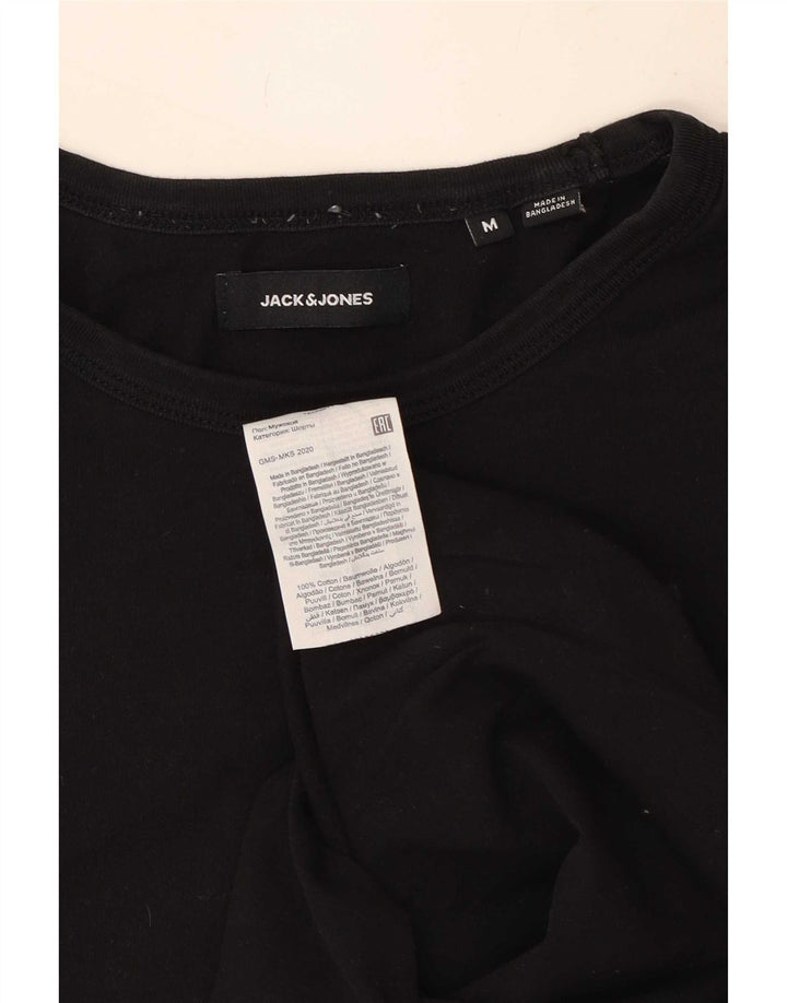 Jack & Jones Herren-T-Shirt mit Grafik, mittelschwarze Baumwolle