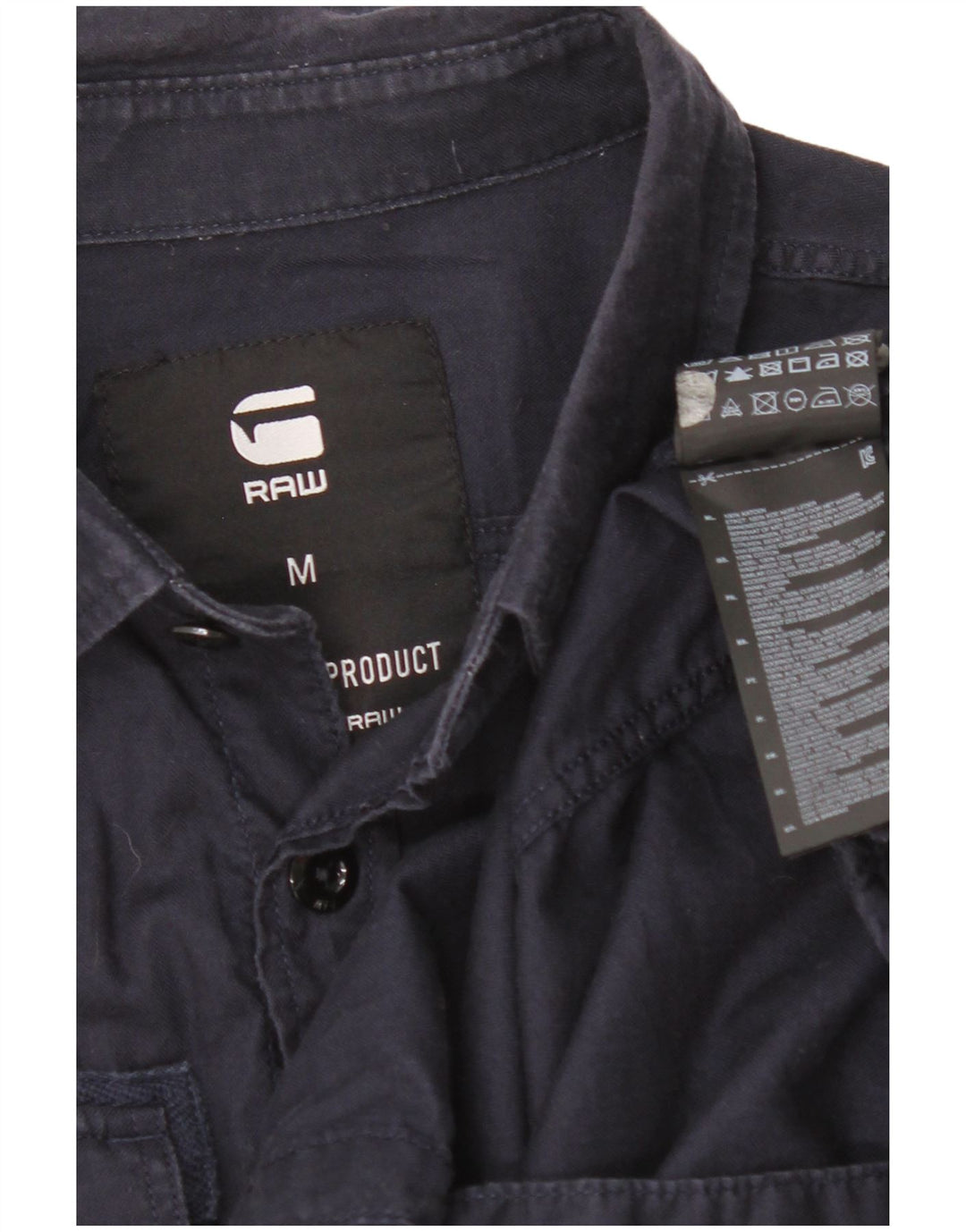 G-Star Herrenhemd aus mittelblauer Baumwolle in Marineblau