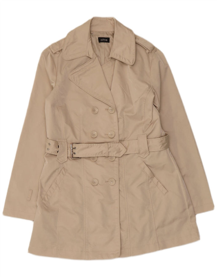oltre Damen-Trenchcoat mit Gürtel, UK 16, Größe L, Beige, Polyester