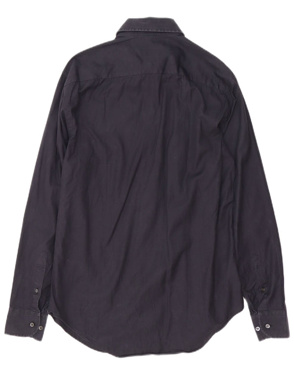 Armani Collezioni Herrenhemd Größe 39 15 1/2 Medium Marineblau Baumwolle