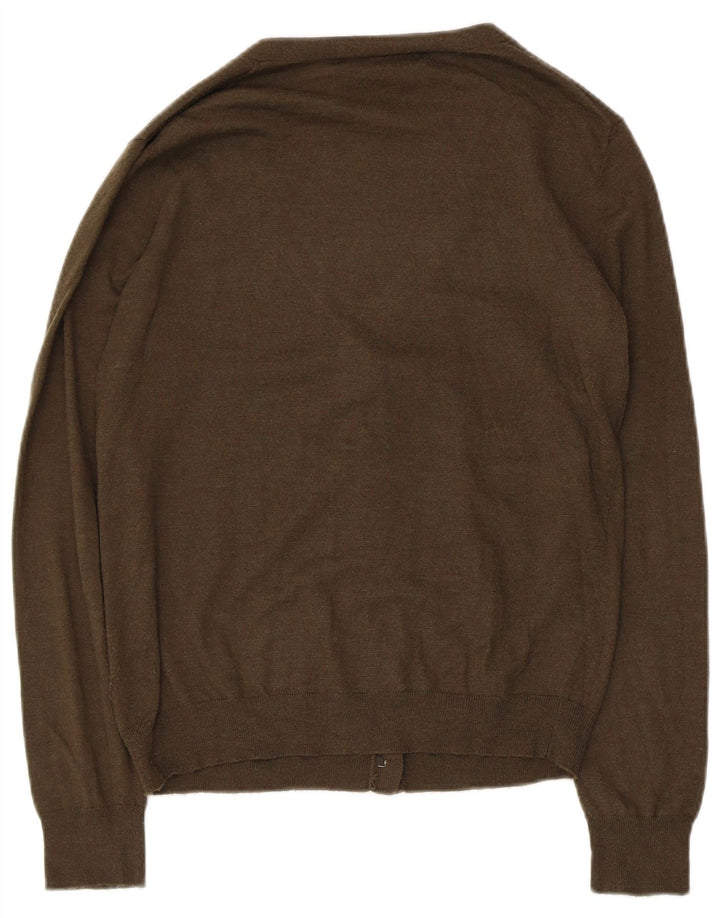 Zara Damen Strickjacke UK 12 Medium Khaki
