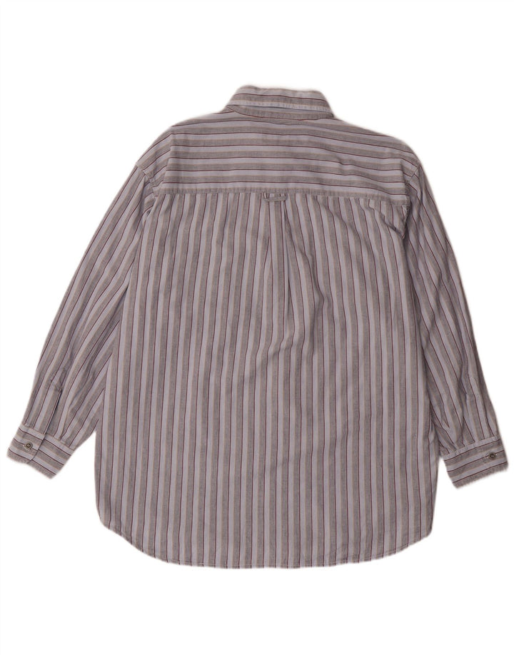 Carrera Herrenhemd XL Blau gestreift aus Baumwolle