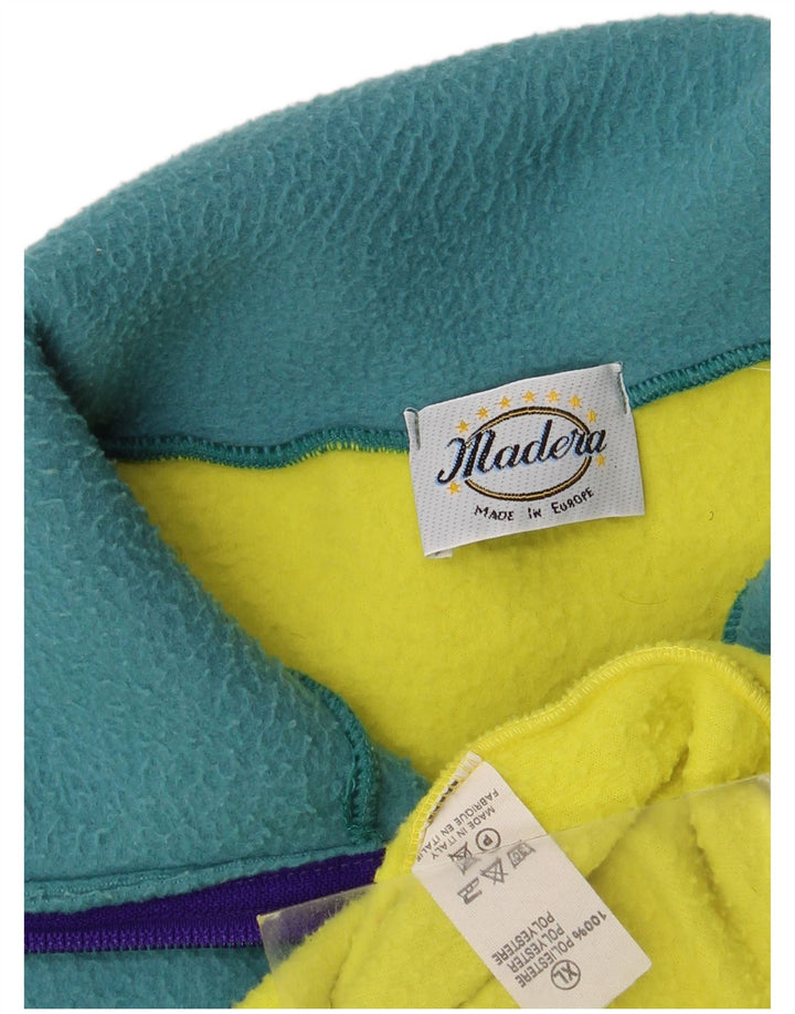 Alaska Herren-Fleecepullover mit Reißverschluss am Hals, XL, gelbes Farbblock-Polyester