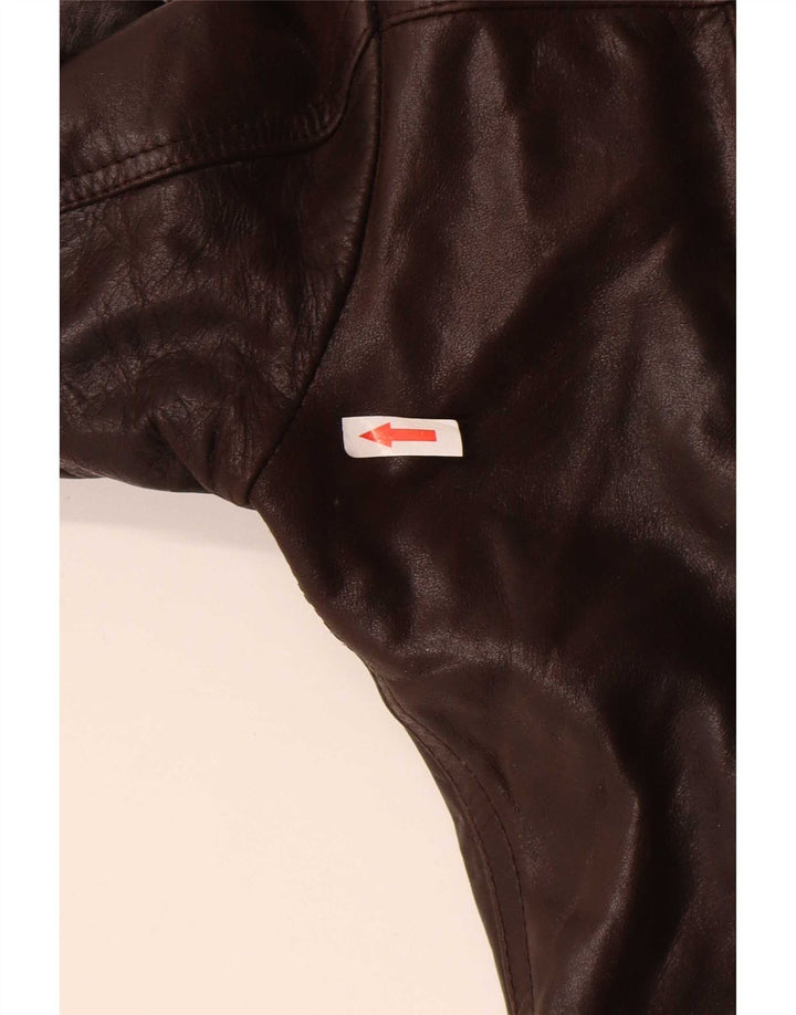 Vintage Herren Lederjacke IT 48 Mittelbraunes Leder