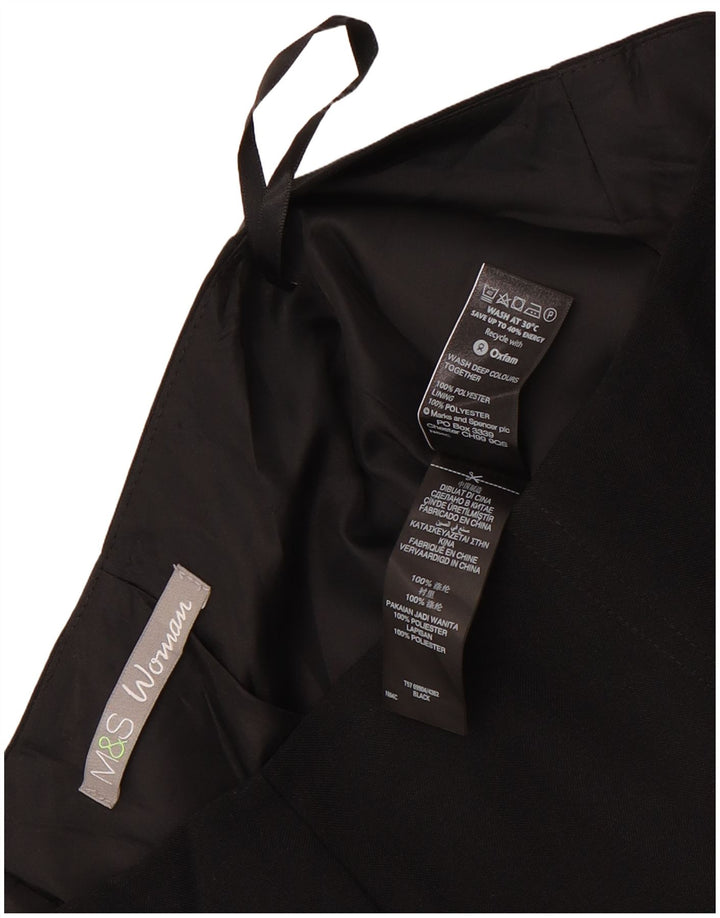 Marks & Spencer Damen Bleistiftrock UK 8 Small W28 Schwarz Polyester