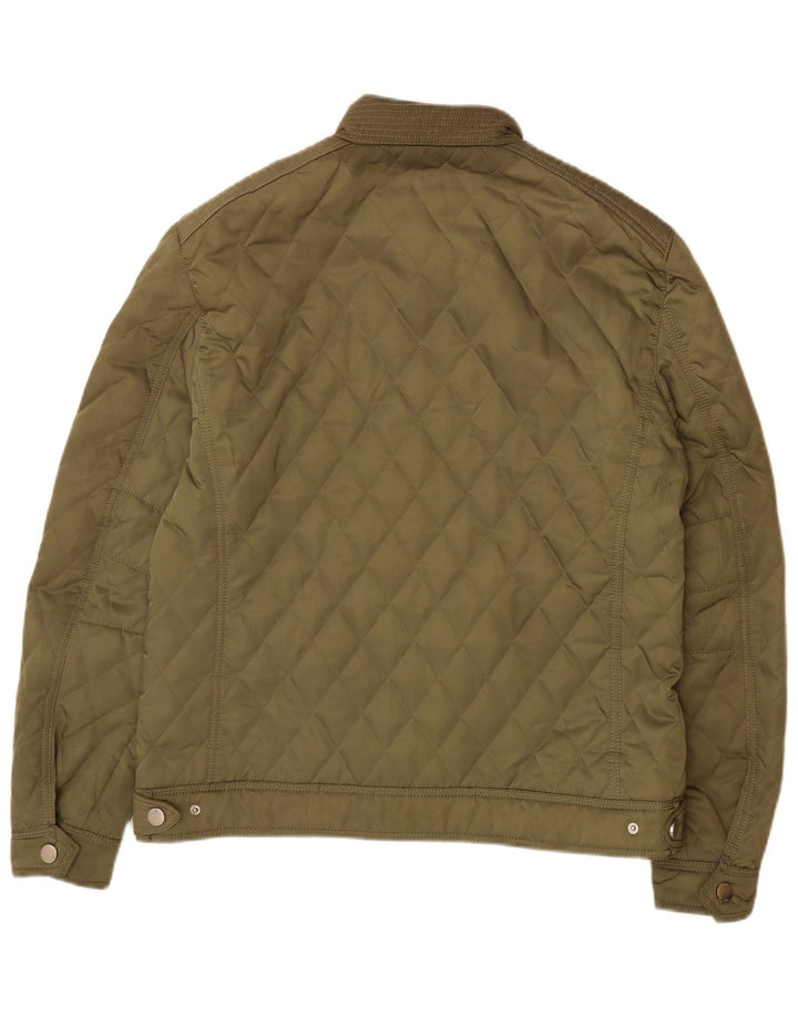 Zara Herren Steppjacke UK 44 2XL Khaki Polyester