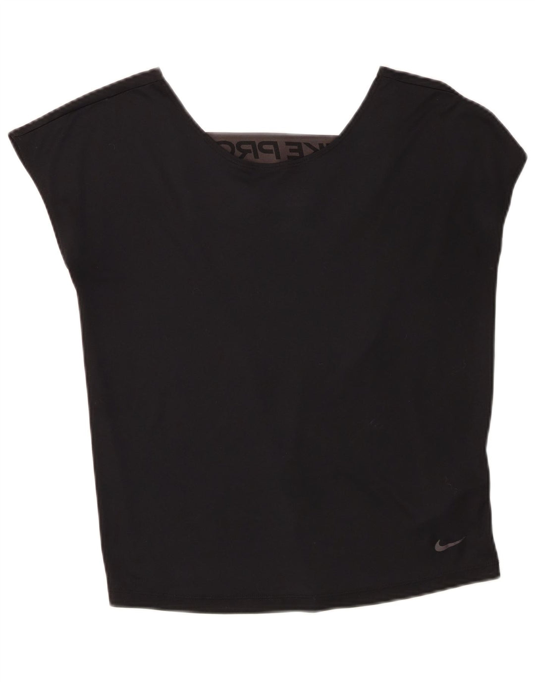 Nike Damen Dri Fit Übergroßes Grafik-Trägershirt UK 6 XS Schwarz Polyester