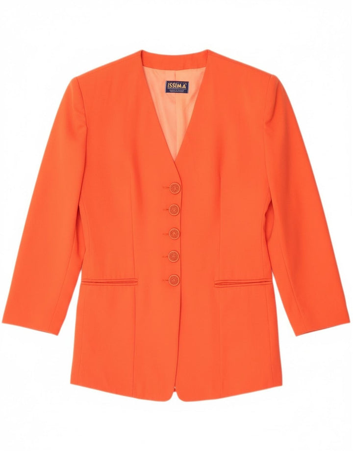 Issima Damen 5-Knopf-Blazerjacke UK 12 Mittelorange