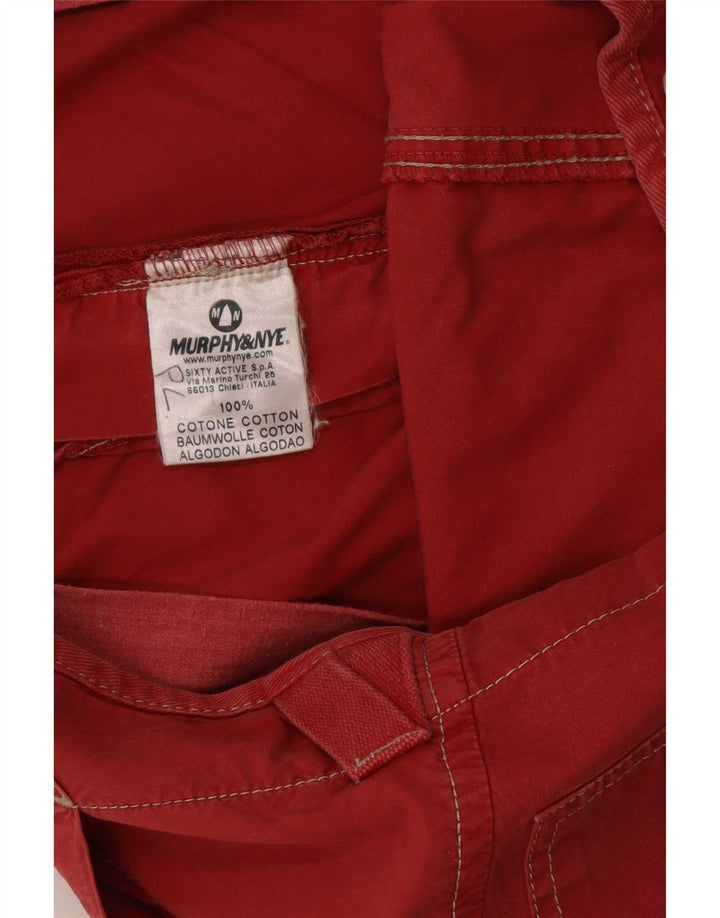 Murphy & Nye Herren-Chinoshorts W36, Größe L, Rot, Baumwolle