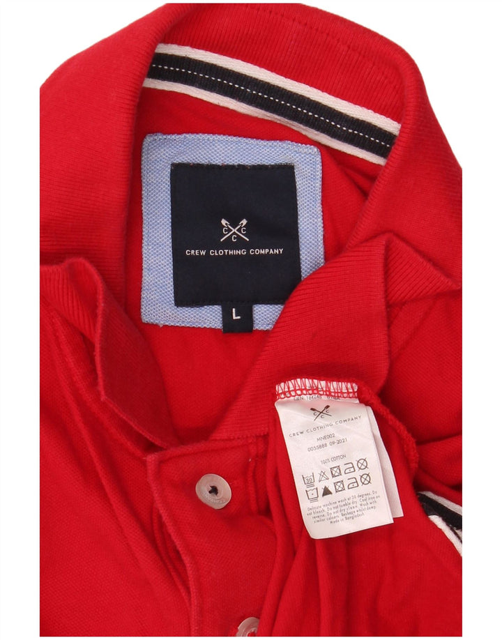 Crew Clothing Herren-Poloshirt, groß, rote Baumwolle