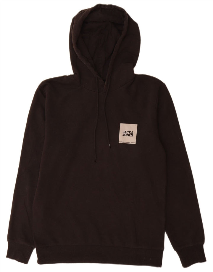Jack & Jones Herren-Kapuzenpullover mit Grafik, mittelschwarz, Baumwolle