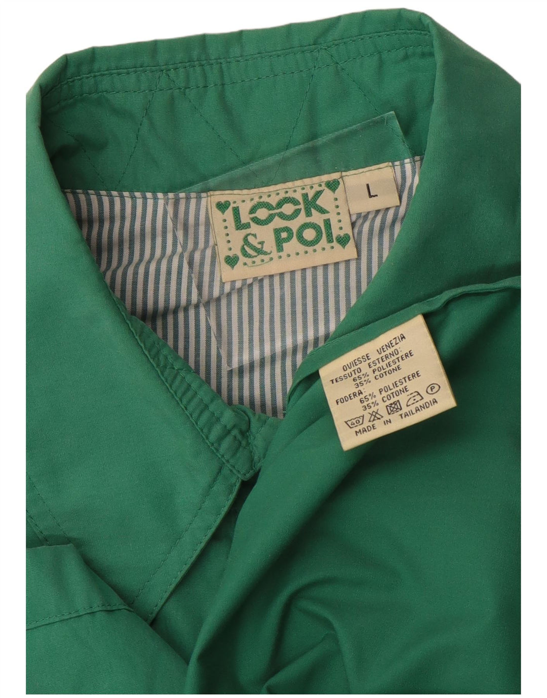 VINTAGE Damen Übergroßer Mantel UK 16 Großes grünes Polyester