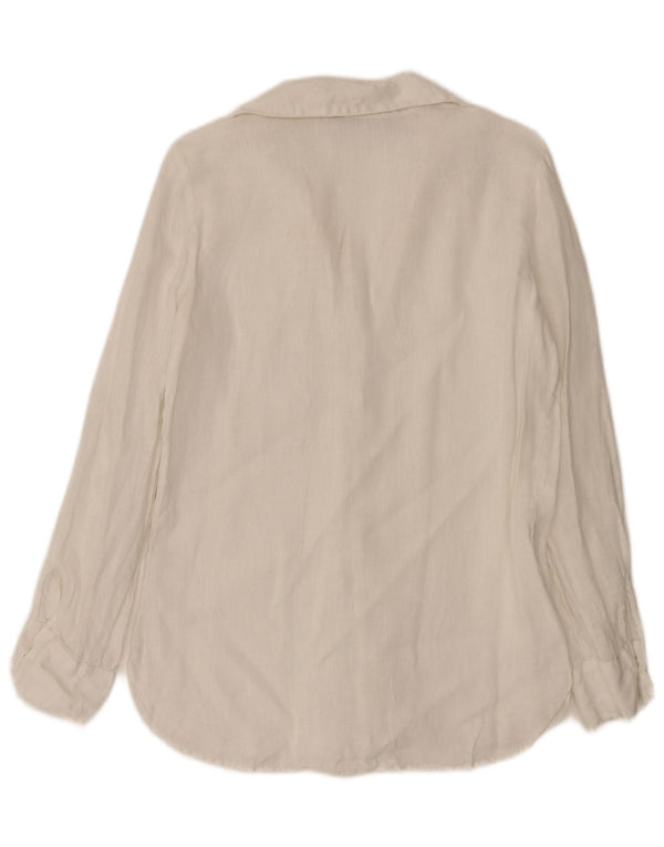 Zara Damen Hemd UK 10 Small Weiß