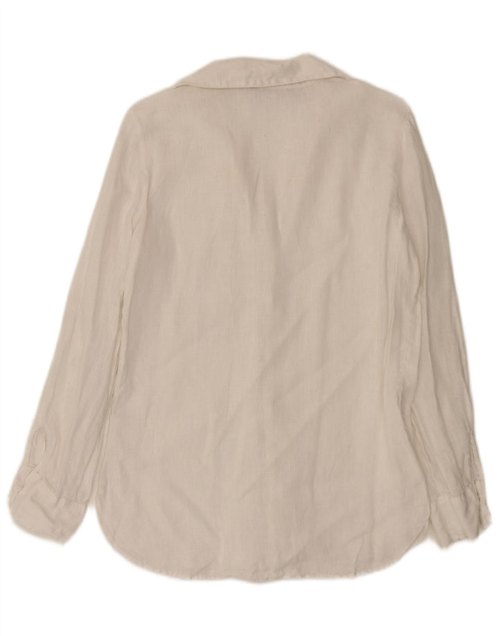 Zara Damen Hemd UK 10 Small Weiß