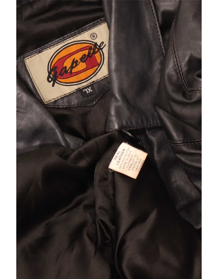 Gapelle Damen Übergroßer Ledermantel UK 18 XL Schwarz