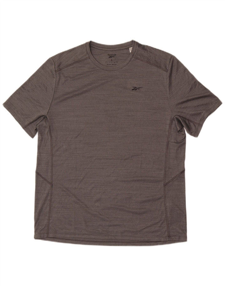 Reebok Herren T-Shirt Top Large Grau Polyester