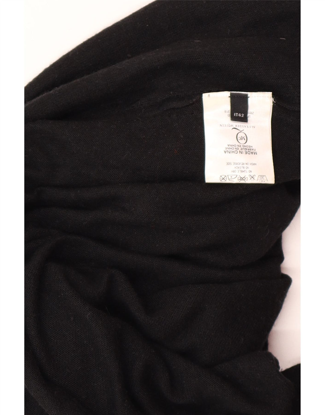 ALEXANDER MCQUEEN Damen Pulloverkleid IT 42 Medium Schwarz Viskose Designer