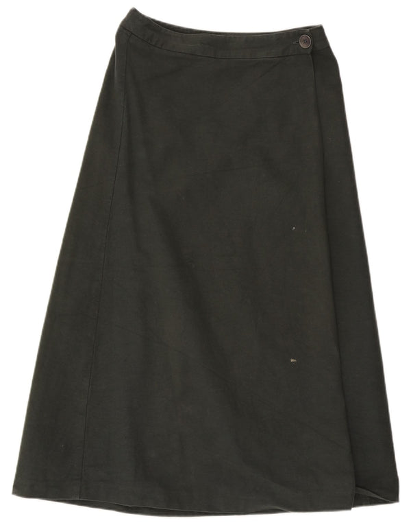 Boden Womens High Waist Wrap Skirt UK 10 Small W26 Green Cotton
