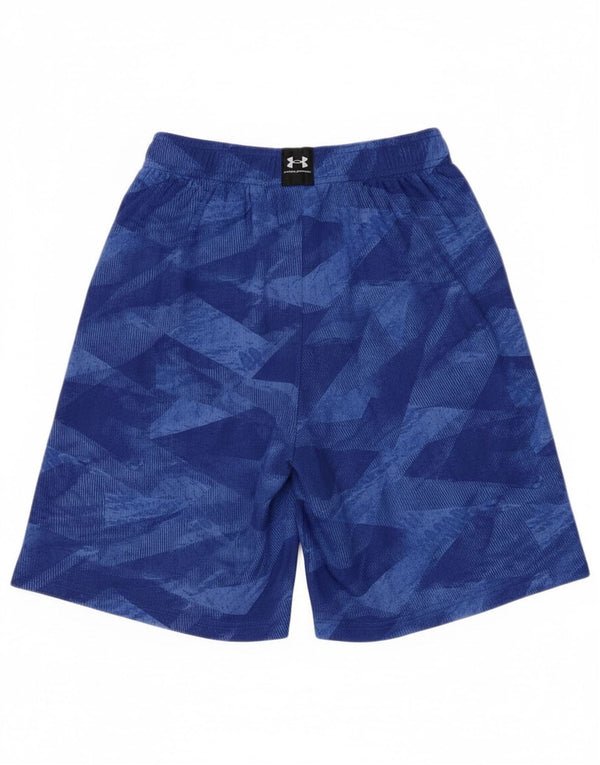 Under Armour Sportshorts für Jungen, 9–10 Jahre, mittelblau, geometrisch