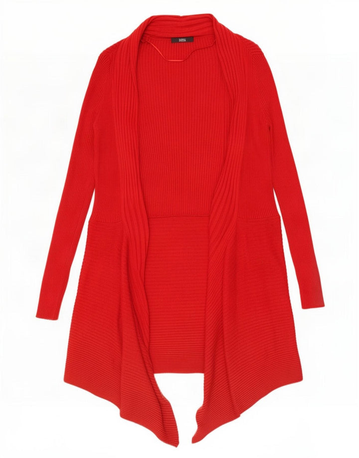 Marks & Spencer Damen Longline Open Cardigan Pullover UK 10 Small Rot