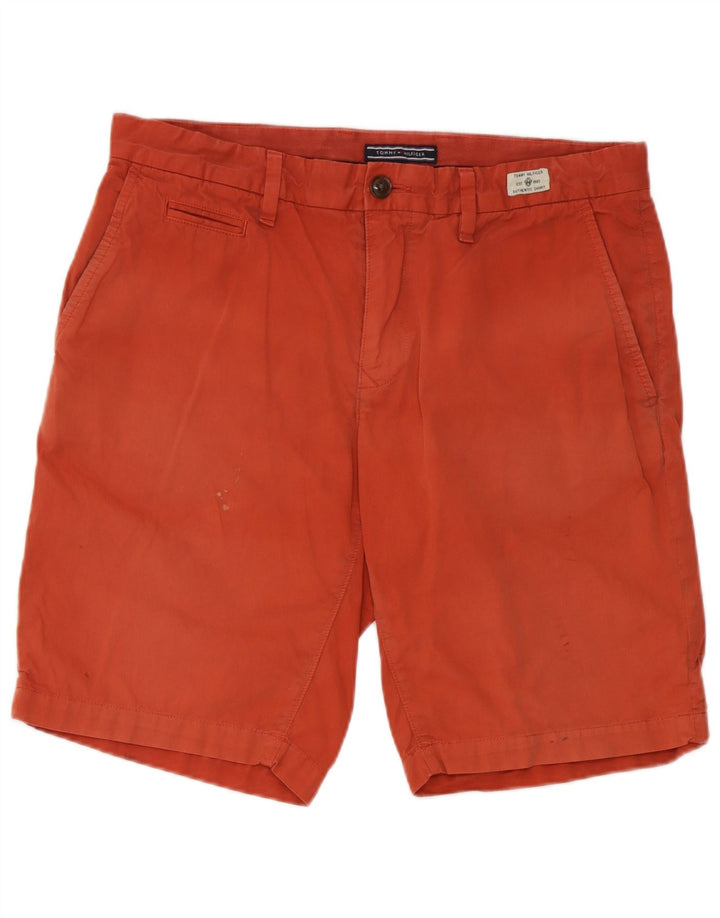 Tommy Hilfiger Herren Chinoshorts W33 mittelrote Baumwolle