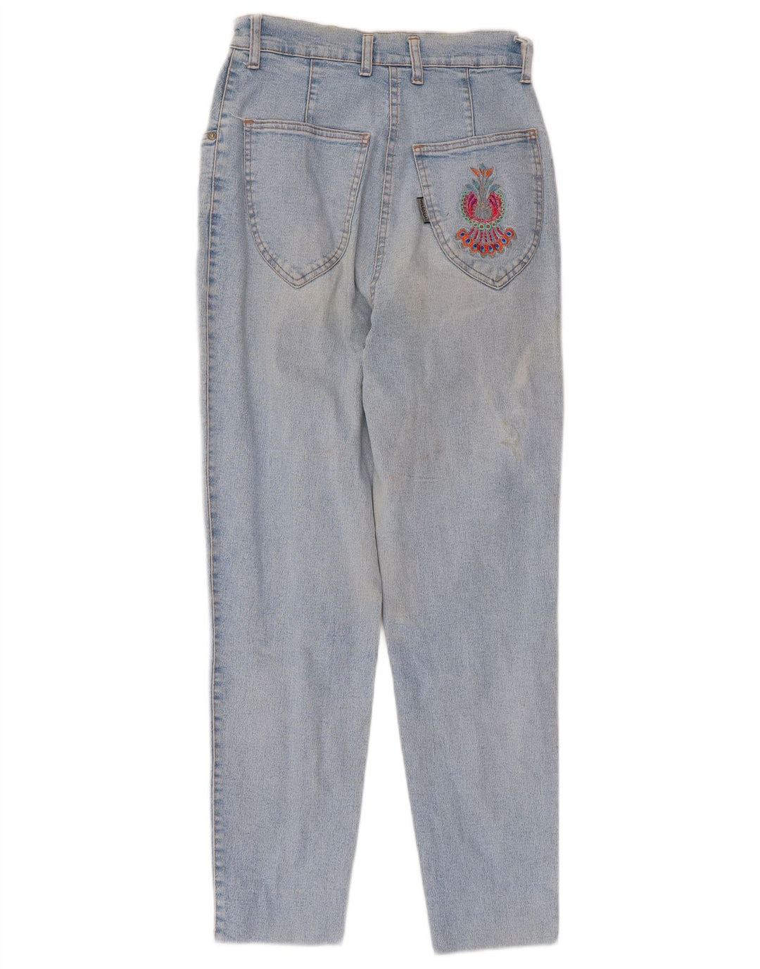 CAPPOPERA Damen High Waist Tapered Jeans IT 44 Medium W26 L26 Blaue Baumwolle