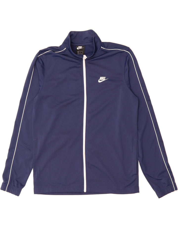 NIKE Mens Tracksuit Top Jacket Medium Navy Blue Polyester Vintage Nike and Second-Hand Nike from Messina Hembry 