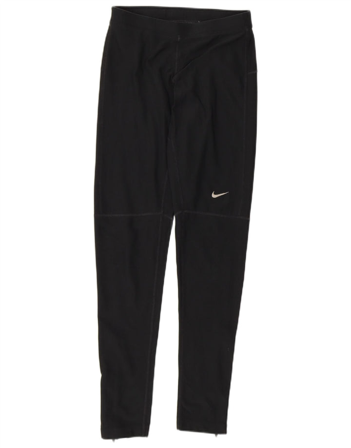 Nike Damen Laufleggings UK 10 Small Schwarz