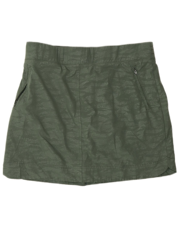 Orvis Damen-Skort mit hoher Taille, UK 18, XL, grünes Camouflage-Polyester
