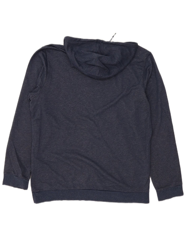 Adidas Herren Kapuzenpullover mit Grafik, groß, marineblau, Baumwolle