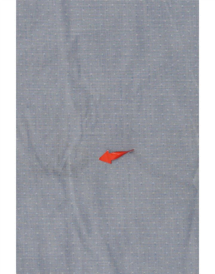 CALVIN KLEIN Herren Slim Fit Hemd Größe 18 2XL blau gepunktete Baumwolle