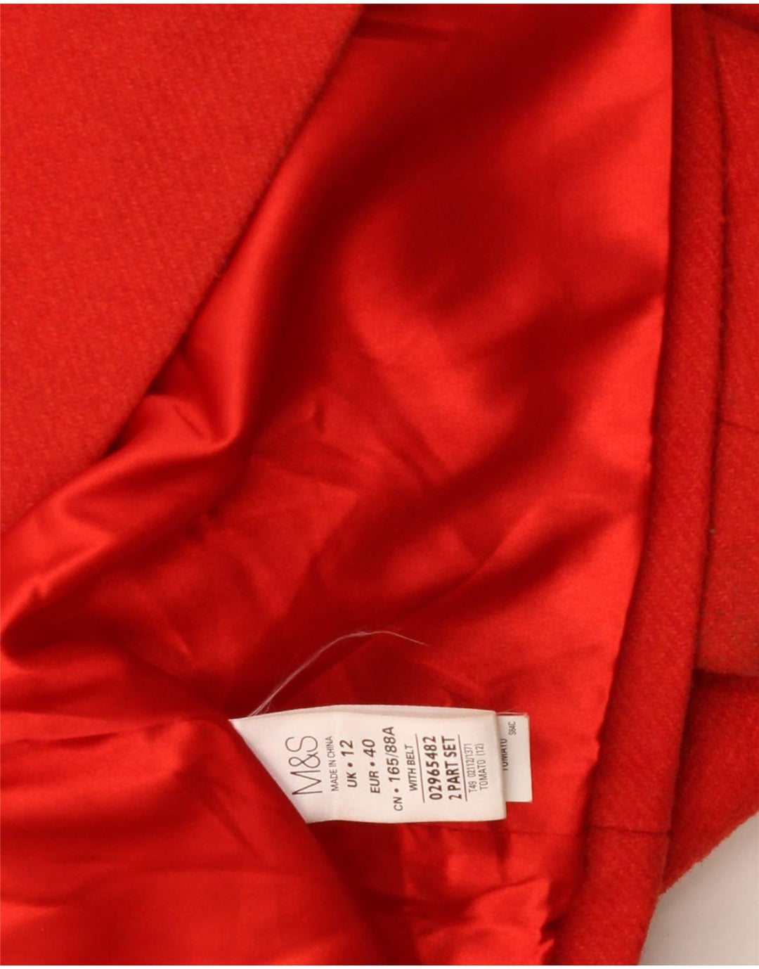 Marks & Spencer Damenmantel UK 12 Mittelrotes Acryl