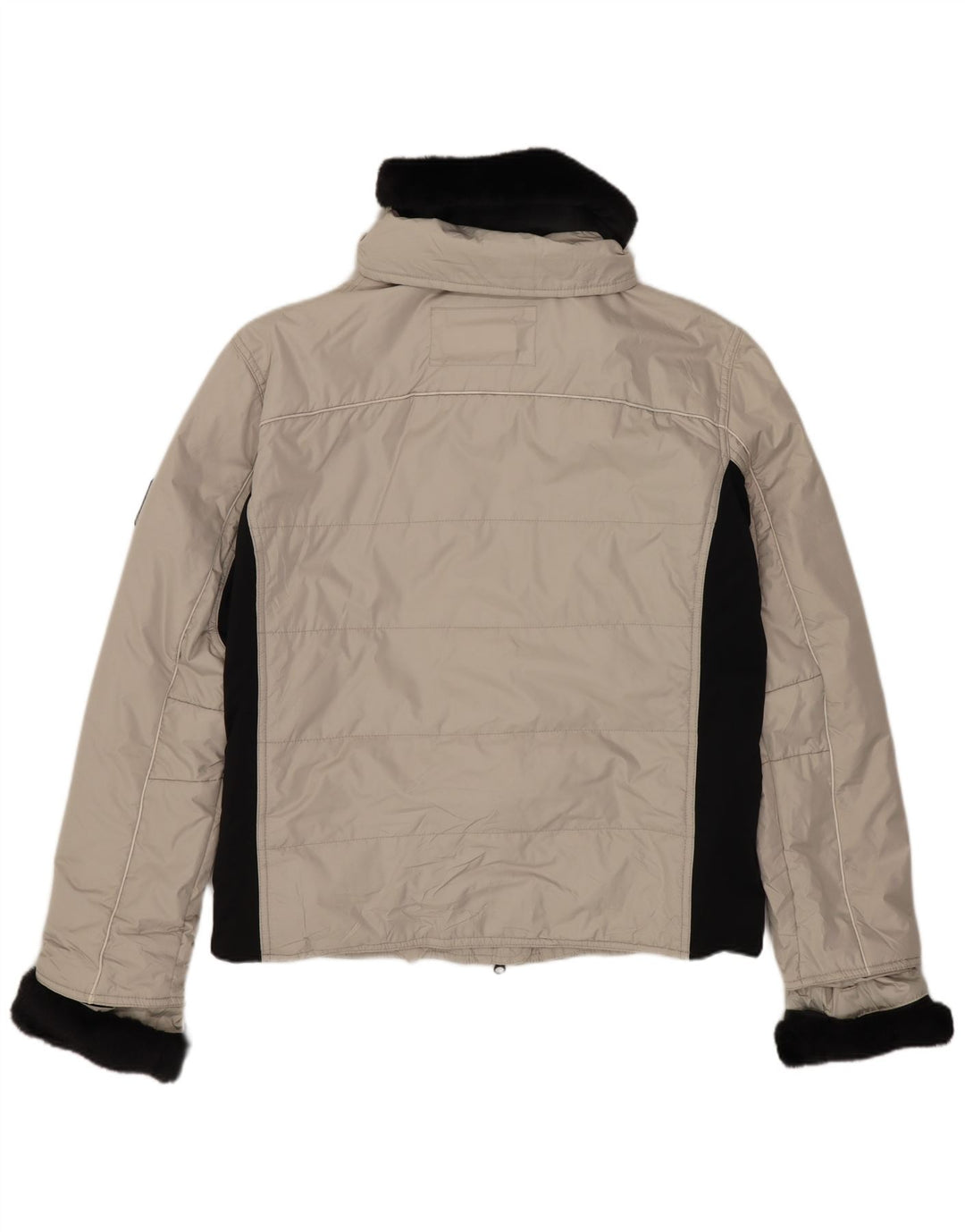 TCM Damen Übergroße wattierte Jacke UK 8/10 Small Beige Colourblock