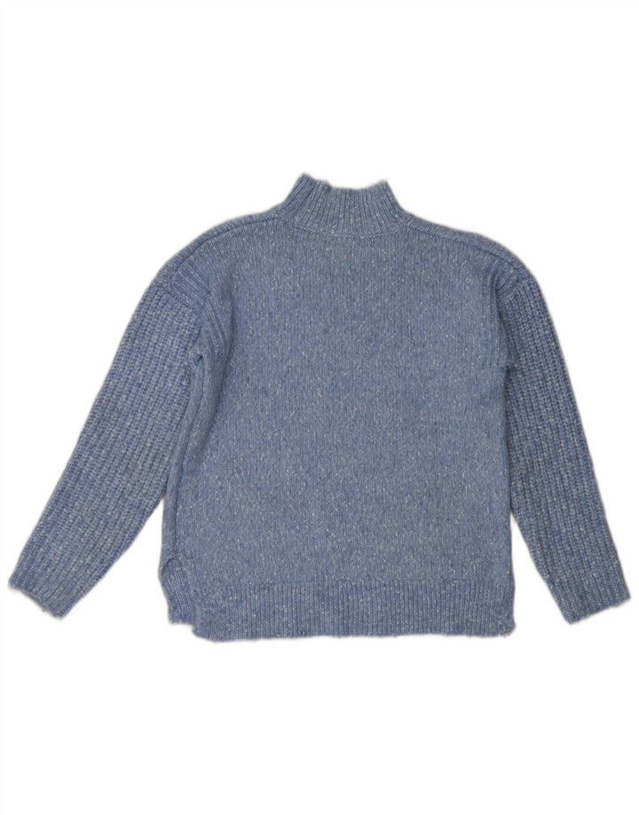 Marks & Spencer Rollkragenpullover für Damen, Gr. 14, mittelblau meliert