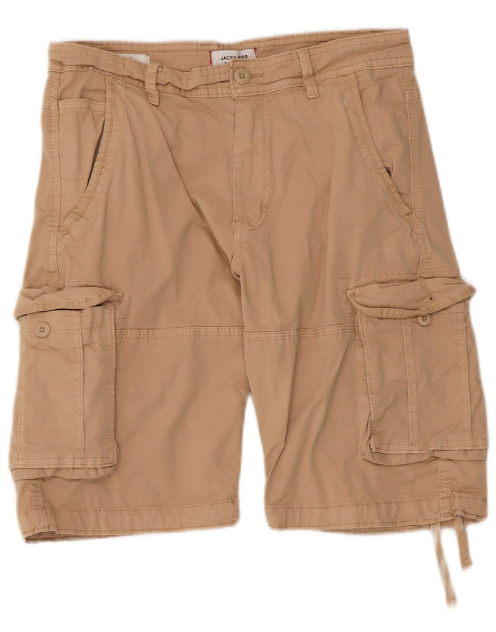 Jack & Jones Herren Cargo-Shorts, Größe S, W30, Beige, Baumwolle