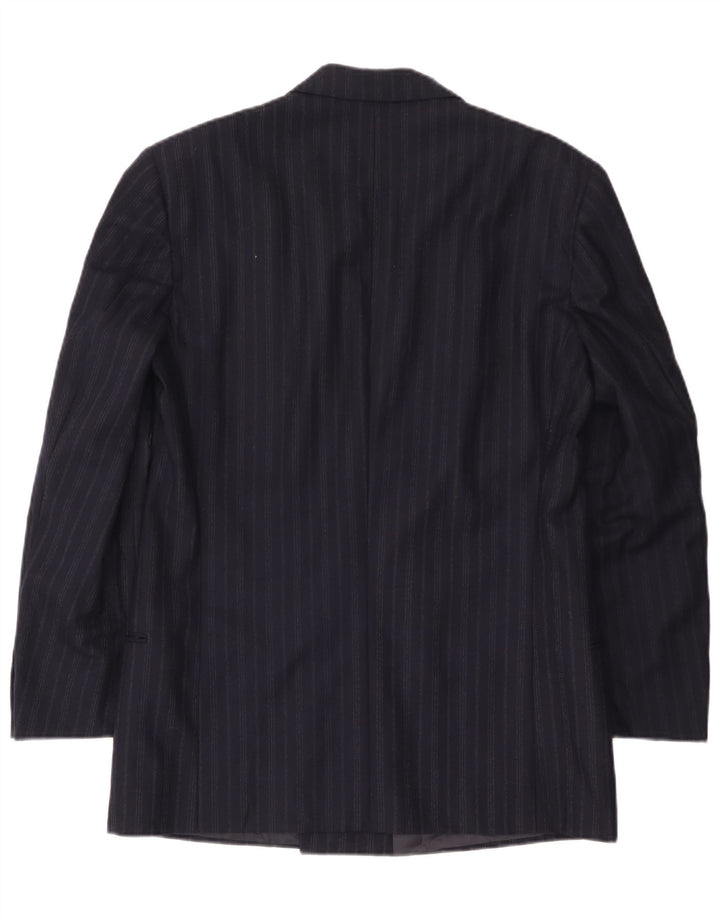 Giorgio Armani Herren Blazer Jacke UK 38 Mittel Marineblau Nadelstreifen