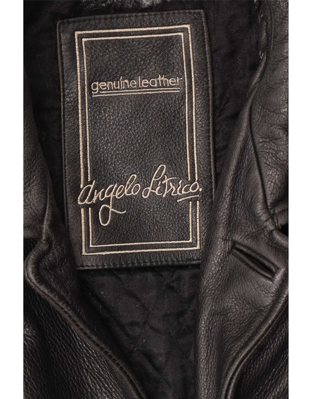 Angelo Litrico Herren Lederjacke XL Schwarz Klassisch