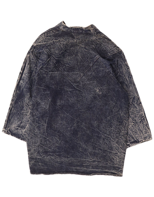 CHRISTIE OF CALIFORNIA Übergroßer Jeansmantel für Damen US 14 XL Marineblau