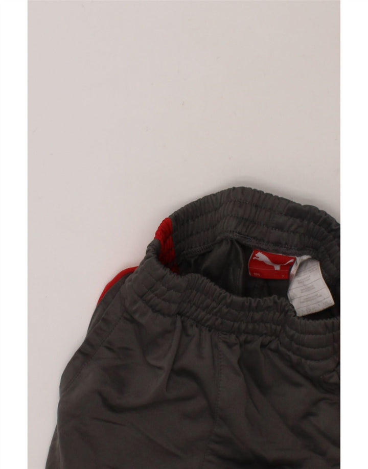 PUMA Boys Tracksuit Trousers 6-7 Years  Grey Colourblock Polyester Vintage Puma and Second-Hand Puma from Messina Hembry 